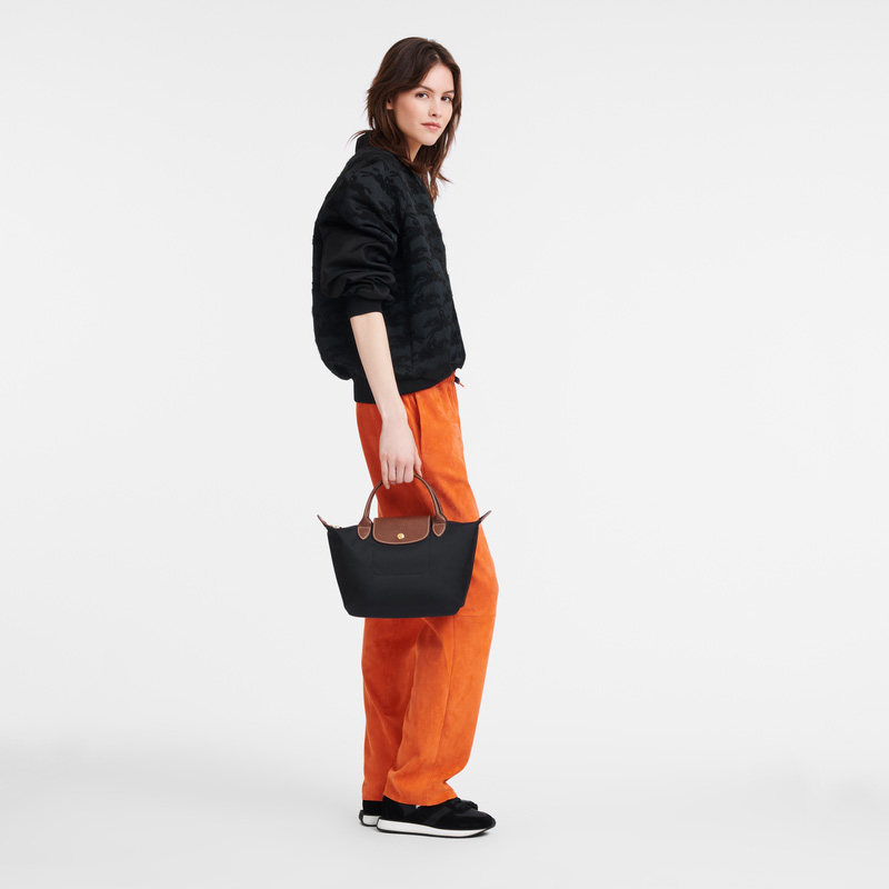 Bolsa de Mão Longchamp Le Pliage Original S Handbag Feminino Pretas | LC-RYFK8168