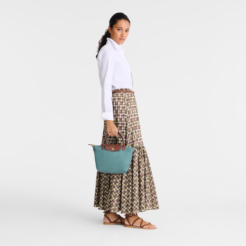 Bolsa de Mão Longchamp Le Pliage Original S Handbag Feminino Eucalyptus | LC-TNEZ7043