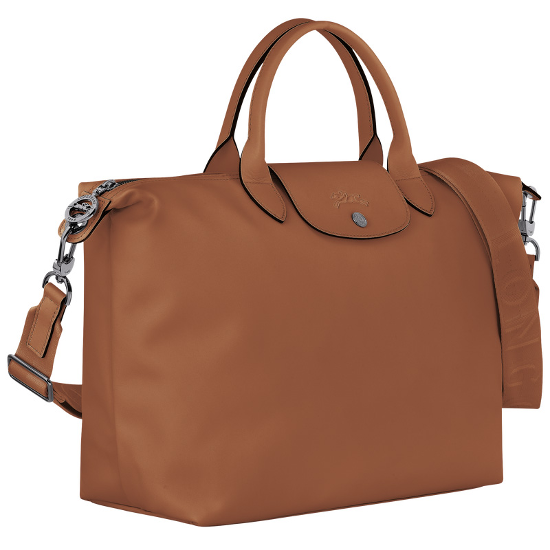 Bolsa de Mão Longchamp Le Pliage Xtra L Handbag Masculino Cognac | LC-LCEZ5892