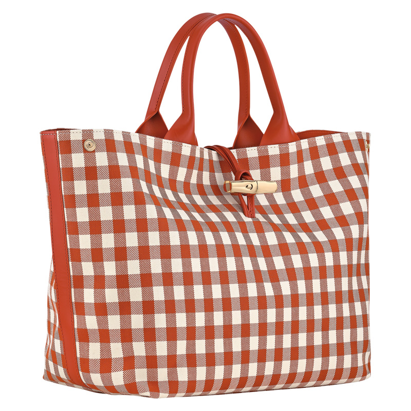Bolsa de Mão Longchamp Le Roseau L Handbag Feminino Bark | LC-FKZY4214