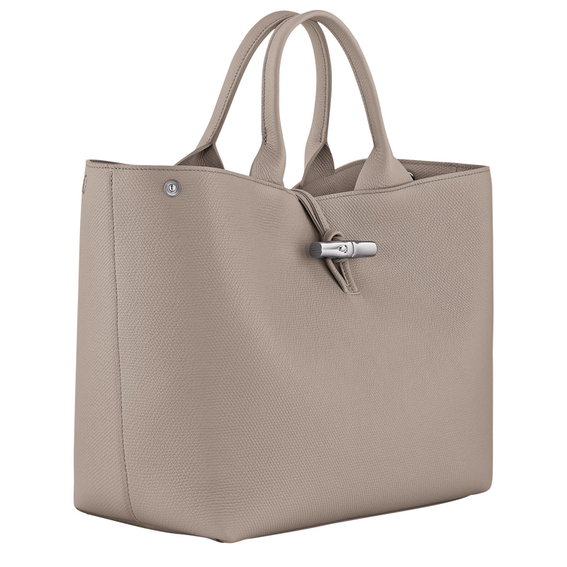 Bolsa de Mão Longchamp Le Roseau L Handbag Feminino Clay | LC-MUKV3817