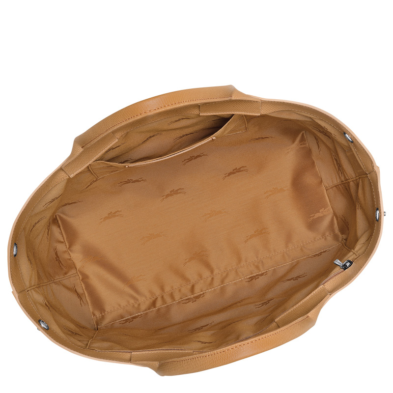 Bolsa de Mão Longchamp Le Roseau L Handbag Feminino Walnut | LC-WFMC7662