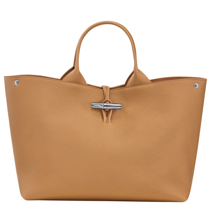Bolsa de Mão Longchamp Le Roseau L Handbag Feminino Walnut | LC-WFMC7662