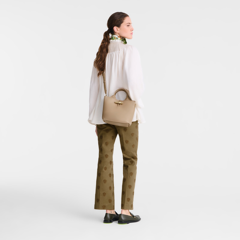Bolsa de Mão Longchamp Le Roseau S Handbag Feminino Root | LC-XBYK6786
