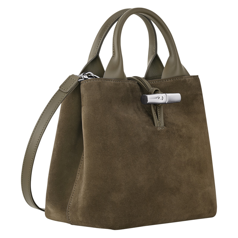 Bolsa de Mão Longchamp Le Roseau S Handbag Feminino Verde Oliva | LC-KVDC2850