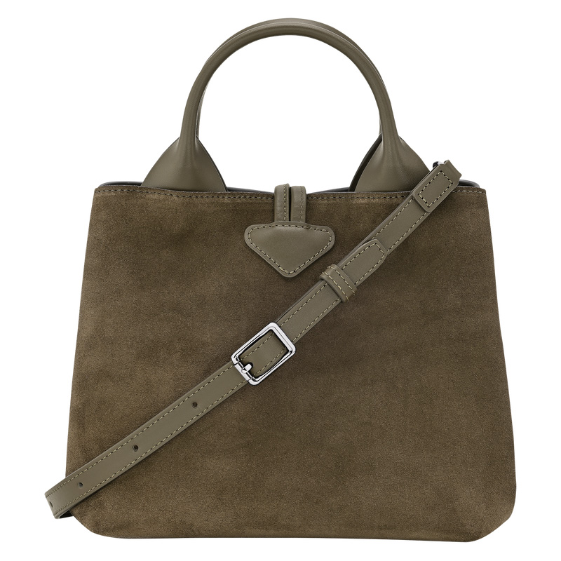 Bolsa de Mão Longchamp Le Roseau S Handbag Feminino Verde Oliva | LC-KVDC2850