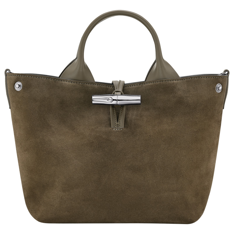 Bolsa de Mão Longchamp Le Roseau S Handbag Feminino Verde Oliva | LC-KVDC2850