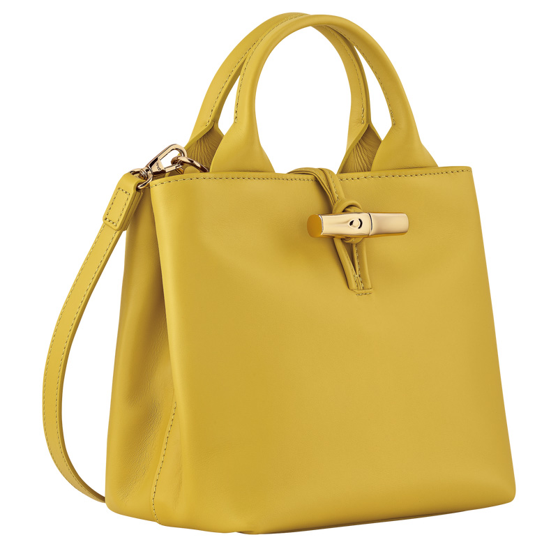 Bolsa de Mão Longchamp Le Roseau S Handbag Feminino Ginger | LC-STEE3767