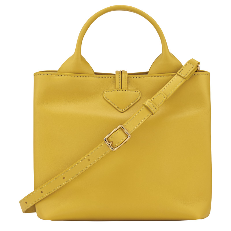 Bolsa de Mão Longchamp Le Roseau S Handbag Feminino Ginger | LC-STEE3767