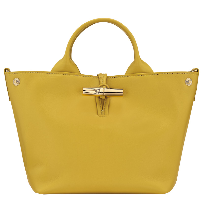 Bolsa de Mão Longchamp Le Roseau S Handbag Feminino Ginger | LC-STEE3767