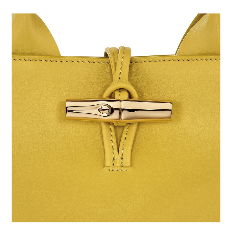 Bolsa de Mão Longchamp Le Roseau S Handbag Feminino Ginger | LC-STEE3767