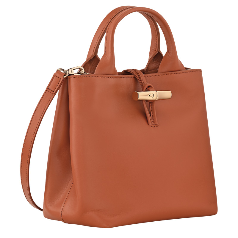 Bolsa de Mão Longchamp Le Roseau S Handbag Feminino Bark | LC-ACSH7604