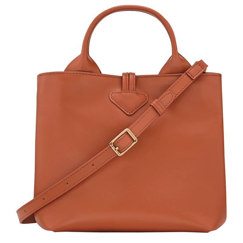 Bolsa de Mão Longchamp Le Roseau S Handbag Feminino Bark | LC-ACSH7604