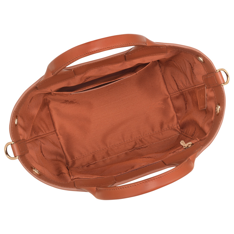 Bolsa de Mão Longchamp Le Roseau S Handbag Feminino Bark | LC-ACSH7604