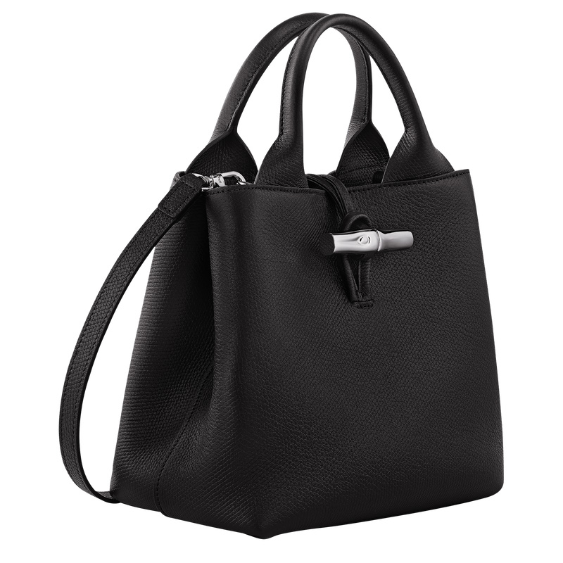 Bolsa de Mão Longchamp Le Roseau S Handbag Feminino Pretas | LC-LRPF5861