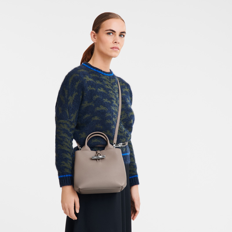 Bolsa de Mão Longchamp Le Roseau S Handbag Feminino Clay | LC-WBFY5266
