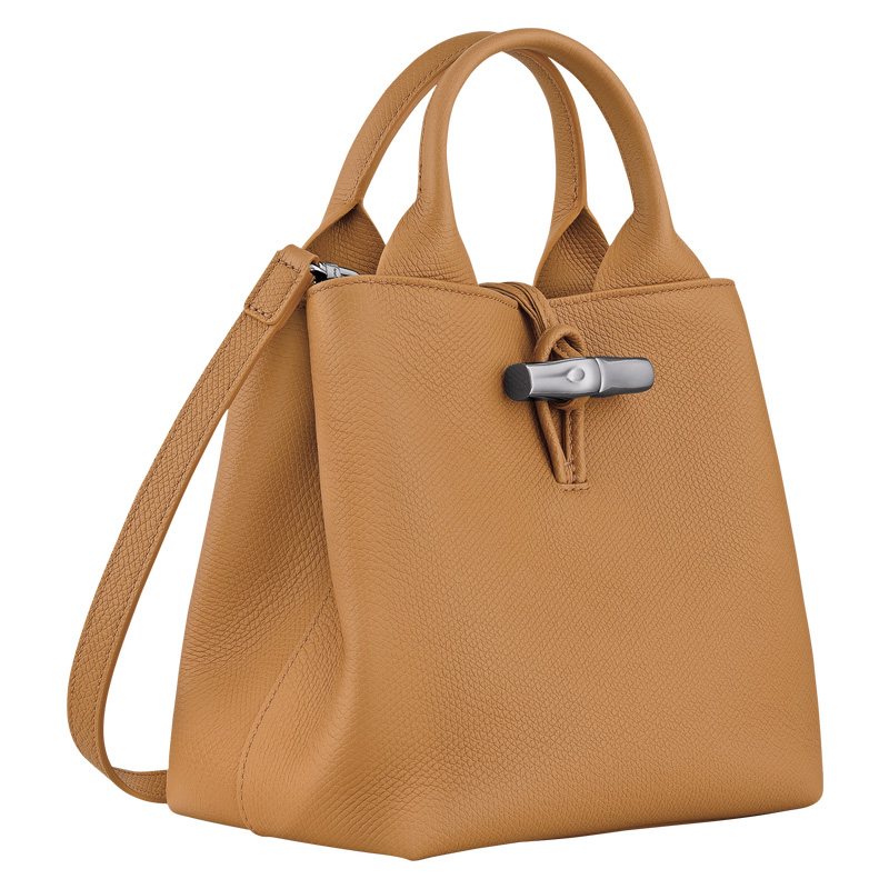 Bolsa de Mão Longchamp Le Roseau S Handbag Feminino Walnut | LC-GTXO9421