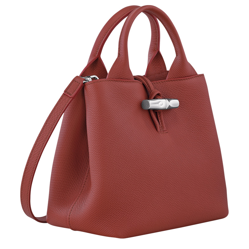 Bolsa de Mão Longchamp Le Roseau S Handbag Feminino Chestnut | LC-MYZD2990