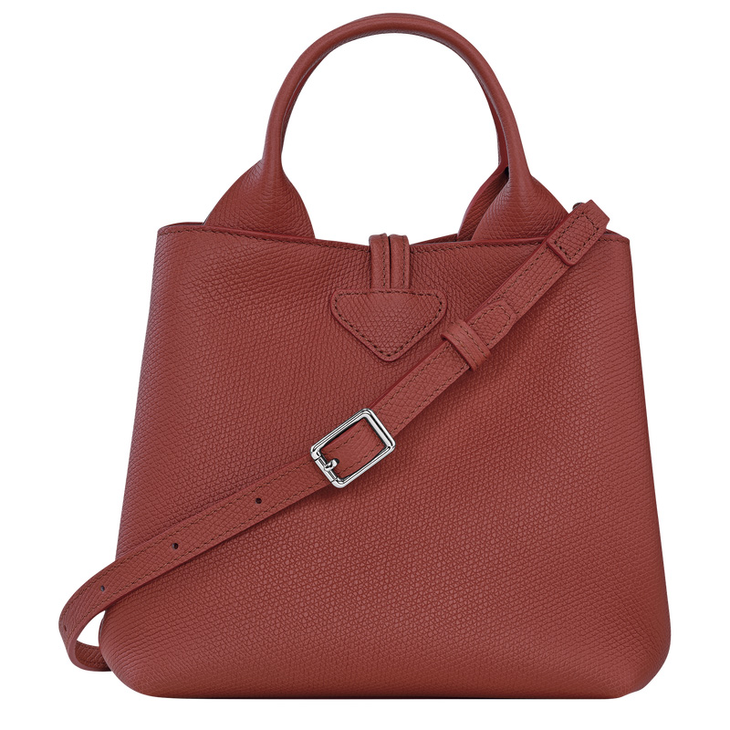 Bolsa de Mão Longchamp Le Roseau S Handbag Feminino Chestnut | LC-MYZD2990