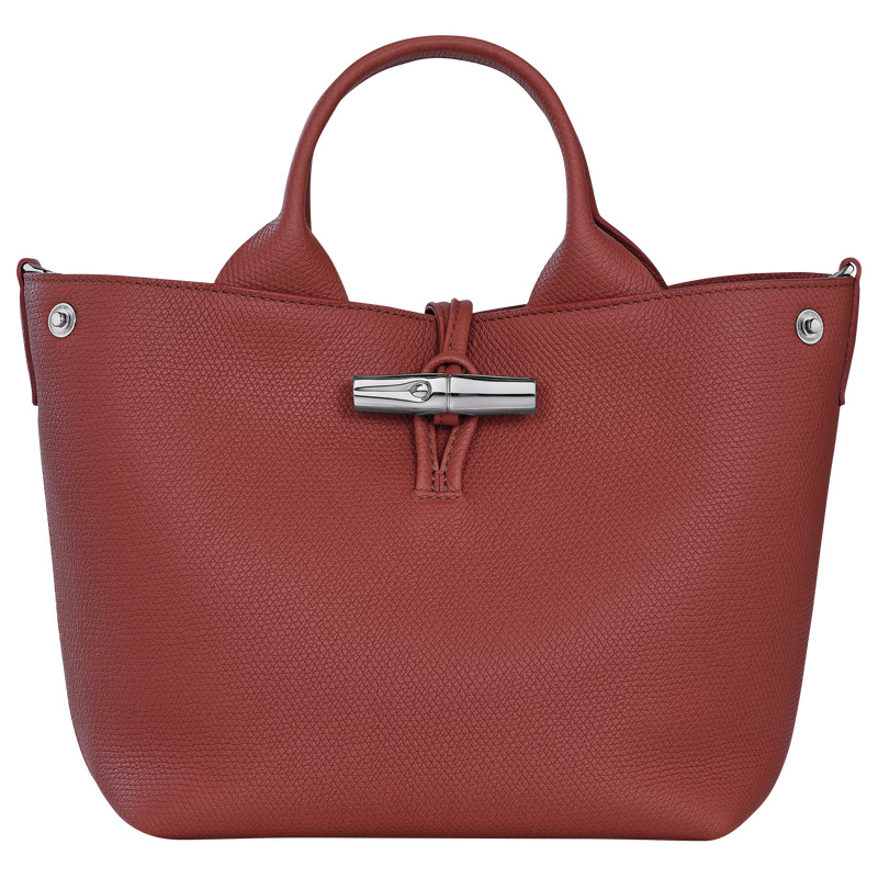Bolsa de Mão Longchamp Le Roseau S Handbag Feminino Chestnut | LC-MYZD2990