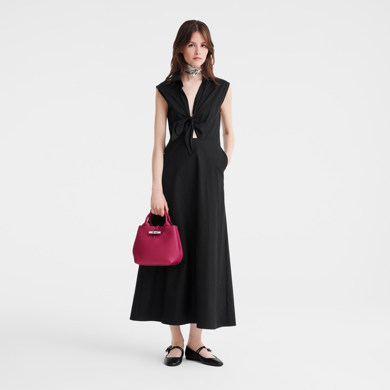 Bolsa de Mão Longchamp Le Roseau S Handbag Feminino Beetroot | LC-UTGC9325