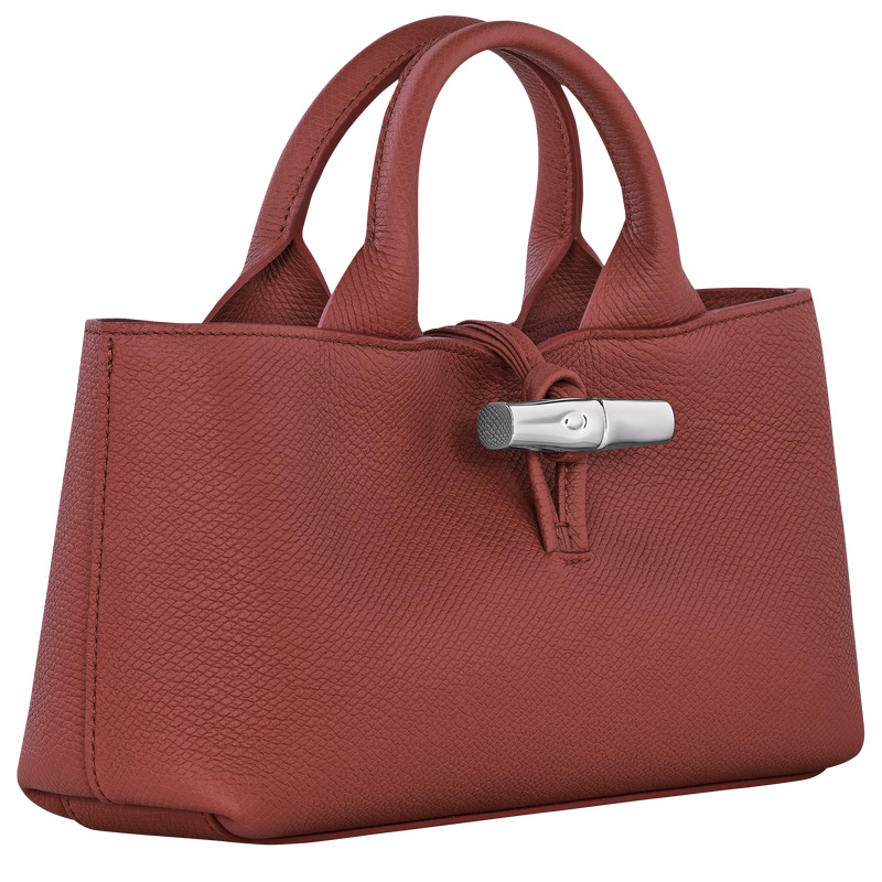 Bolsa de Mão Longchamp Le Roseau S Handbag Feminino Chestnut | LC-GAYO8722