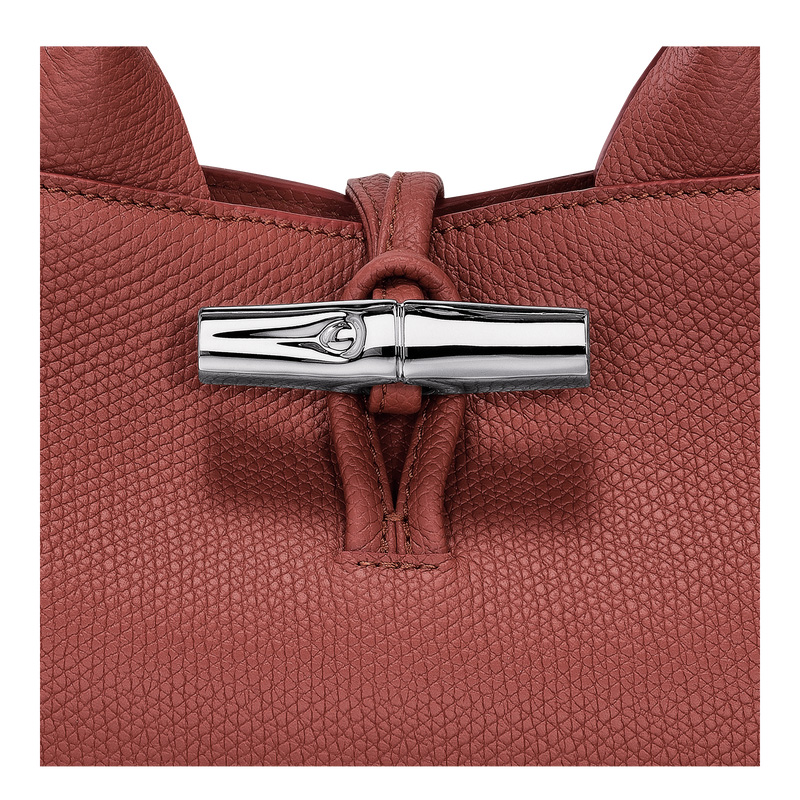 Bolsa de Mão Longchamp Le Roseau S Handbag Feminino Chestnut | LC-GAYO8722