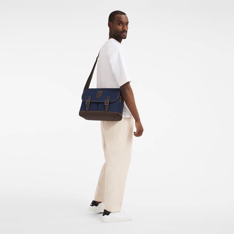 Bolsas Crossbody Longchamp Boxford L Crossbody bag Masculino Azuis | LC-EXUK0182
