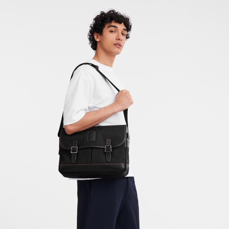 Bolsas Crossbody Longchamp Boxford L Crossbody bag Masculino Pretas | LC-LVAC2002