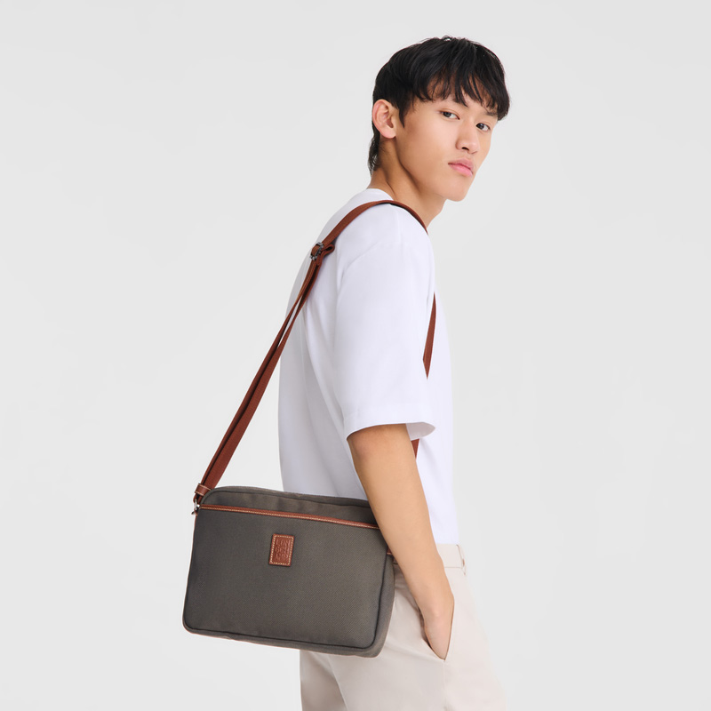 Bolsas Crossbody Longchamp Boxford M Camera bag Masculino Marrom | LC-WATK5277