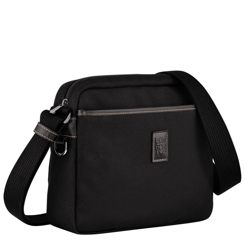Bolsas Crossbody Longchamp Boxford M Camera bag Masculino Pretas | LC-ETJV4441