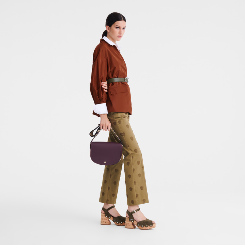 Bolsas Crossbody Longchamp Épure M Crossbody bag Feminino Eggplant | LC-CPVI0091