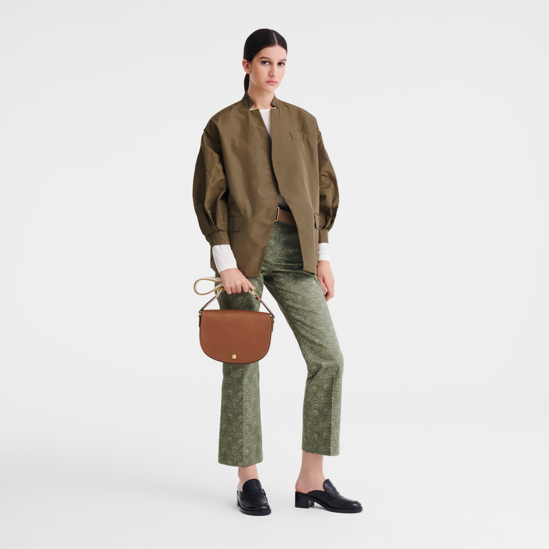 Bolsas Crossbody Longchamp Épure M Crossbody bag Feminino Cognac | LC-QZBF9551