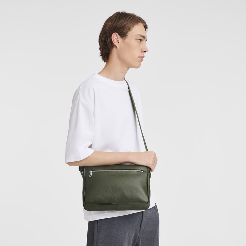 Bolsas Crossbody Longchamp Le Foulonné M Camera bag Masculino Caqui | LC-UGHX6541
