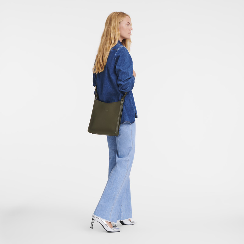 Bolsas Crossbody Longchamp Le Foulonné M Crossbody bag Feminino Caqui | LC-VJNP1176