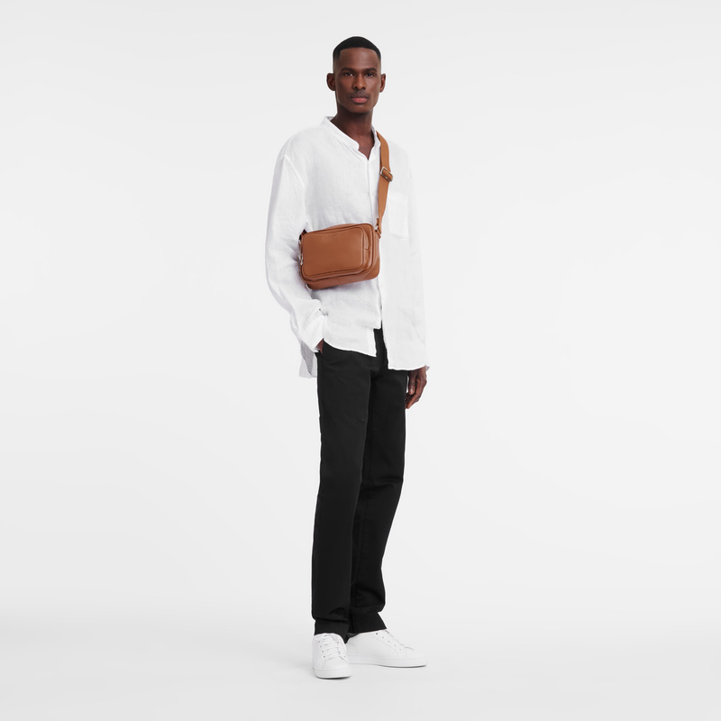 Bolsas Crossbody Longchamp Le Foulonné S Camera bag Masculino Caramel | LC-JBCU2191
