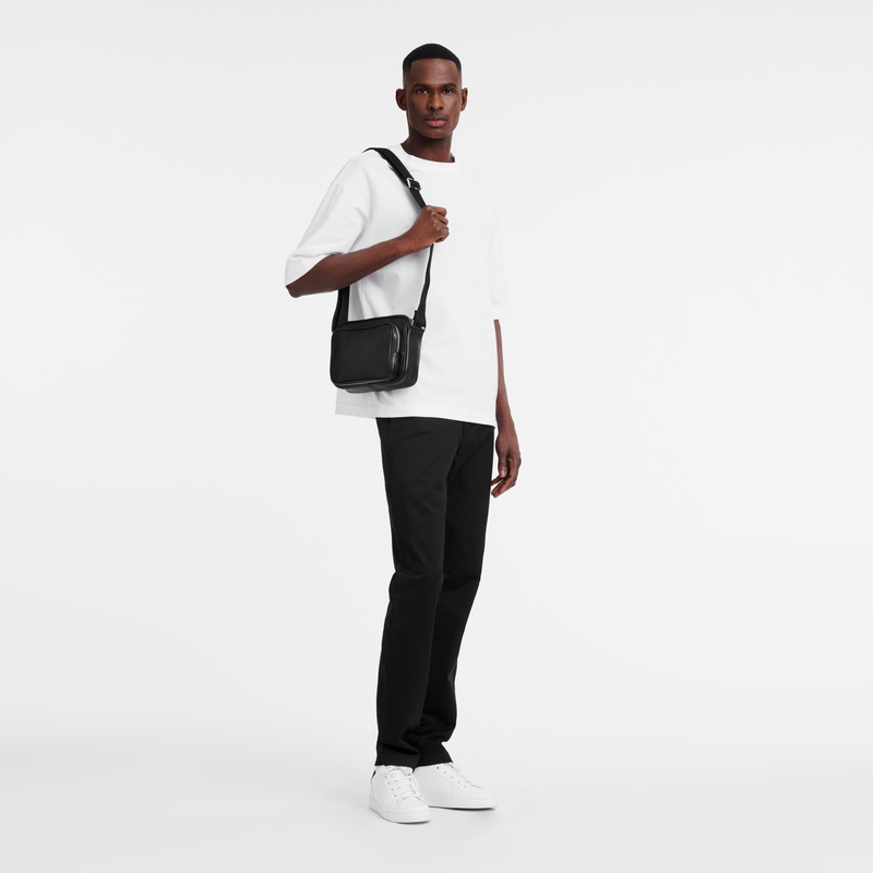 Bolsas Crossbody Longchamp Le Foulonné S Camera bag Masculino Pretas | LC-QCGV7290