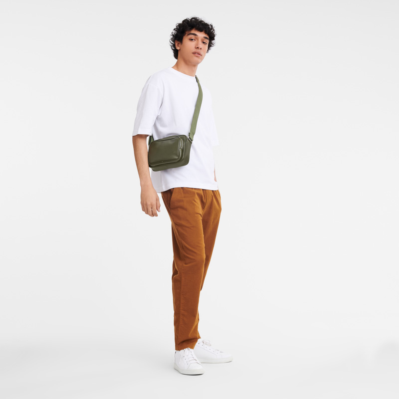 Bolsas Crossbody Longchamp Le Foulonné S Camera bag Masculino Caqui | LC-SSUY7152