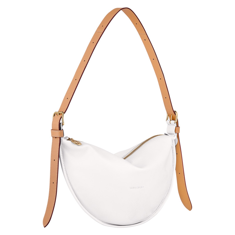 Bolsas Crossbody Longchamp Smoothie M Crossbody bag Feminino Branco | LC-WTGS2154