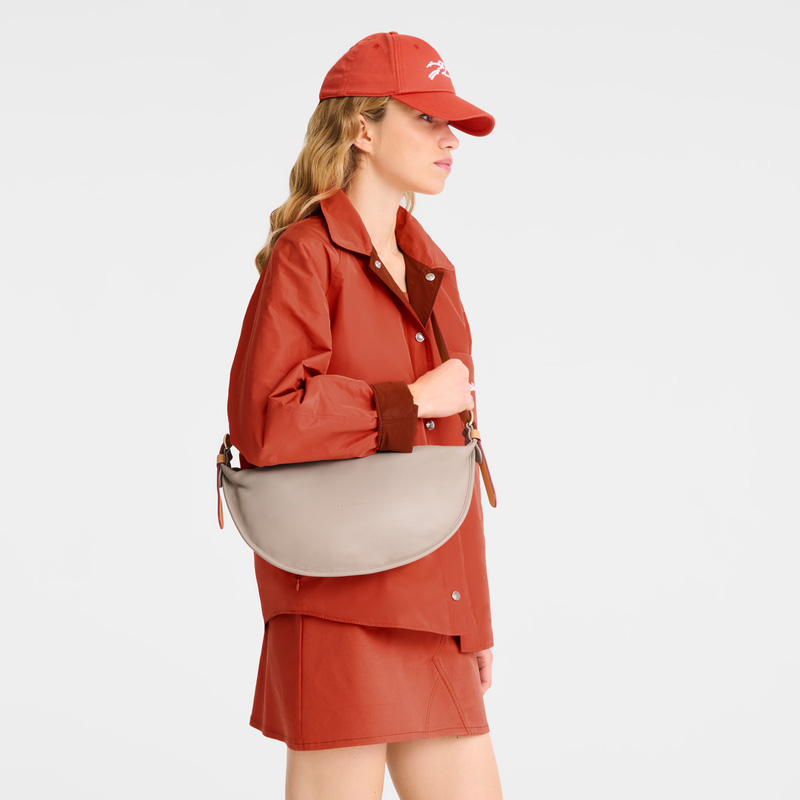 Bolsas Crossbody Longchamp Smoothie M Crossbody bag Feminino Clay | LC-SVOU5984