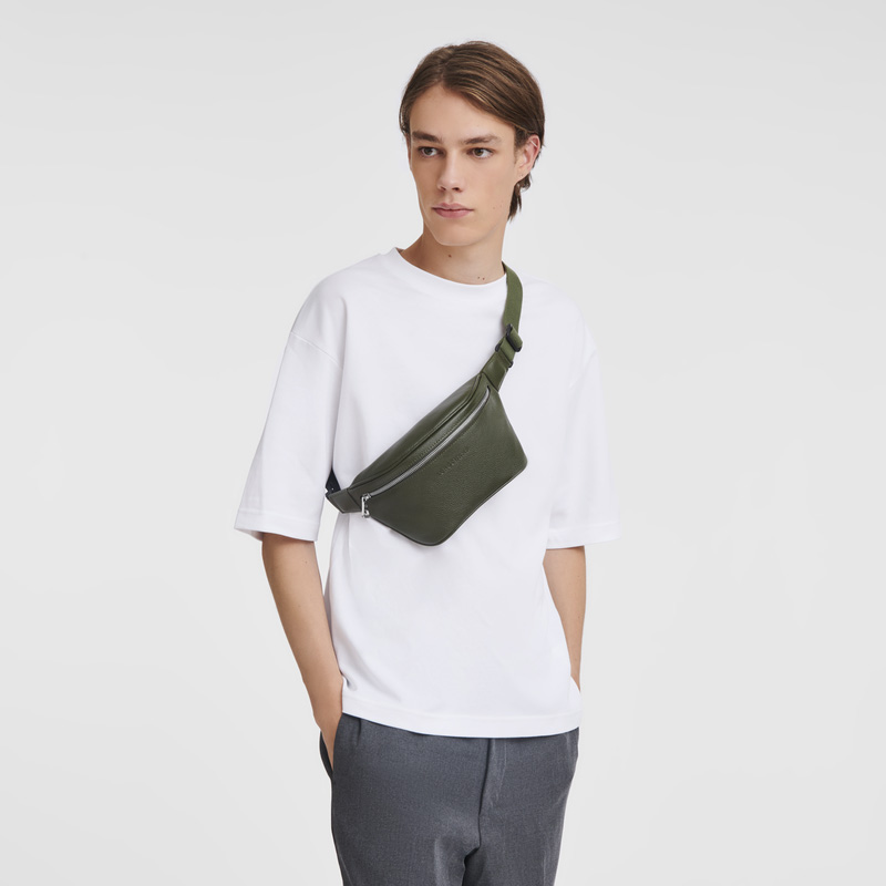 Bolsas De Cintura Longchamp Le Foulonné M Belt bag Feminino Caqui | LC-REEX7018
