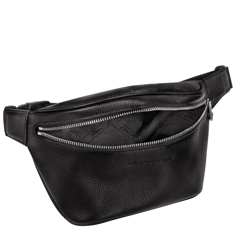 Bolsas De Cintura Longchamp Le Foulonné M Belt bag Masculino Pretas | LC-SFQV0091