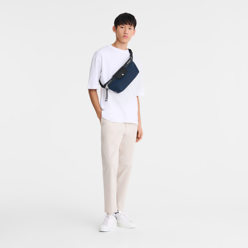 Bolsas De Cintura Longchamp Le Pliage Energy M Belt bag Masculino Azul Marinho | LC-MKHJ0018