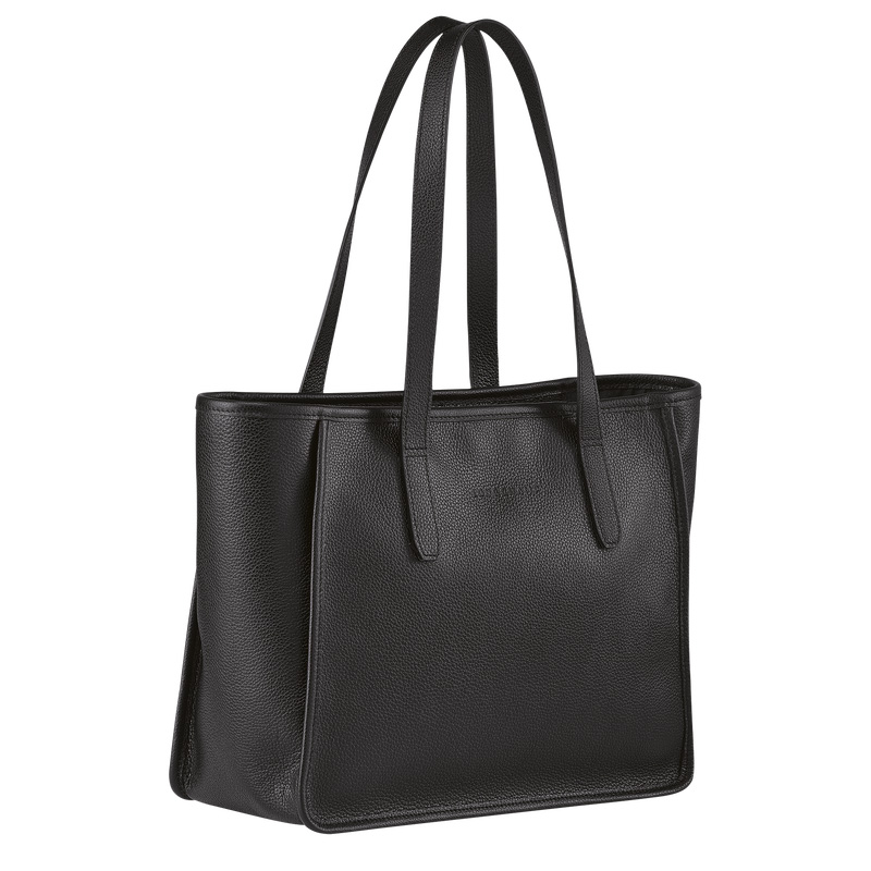 Bolsas De Ombro Longchamp Le Foulonné L Tote bag Feminino Pretas | LC-GWKE7379