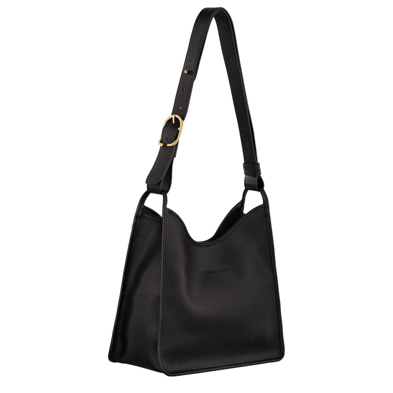 Bolsas De Ombro Longchamp Le Foulonné M Hobo bag Feminino Pretas | LC-RQPN3266