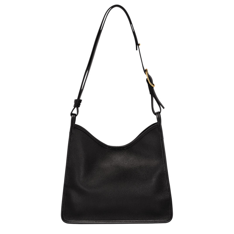 Bolsas De Ombro Longchamp Le Foulonné M Hobo bag Feminino Pretas | LC-RQPN3266