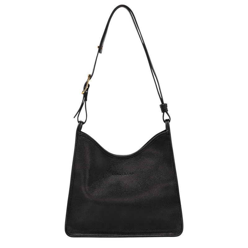 Bolsas De Ombro Longchamp Le Foulonné M Hobo bag Feminino Pretas | LC-RQPN3266