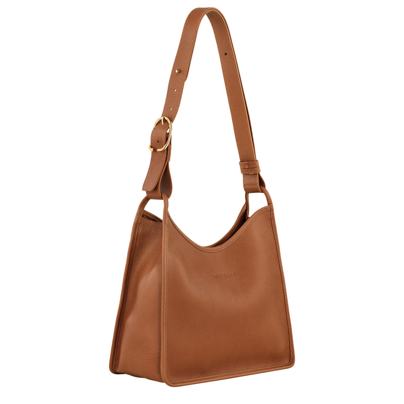 Bolsas De Ombro Longchamp Le Foulonné M Hobo bag Feminino Caramel | LC-NVFK1997