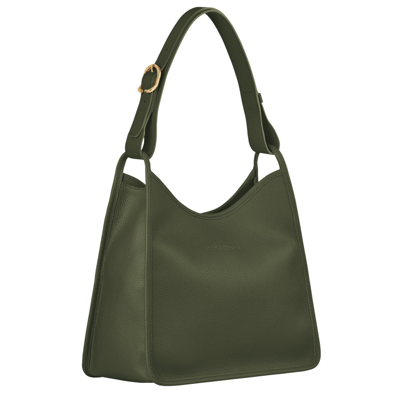 Bolsas De Ombro Longchamp Le Foulonné M Hobo bag Feminino Caqui | LC-UVUO9358
