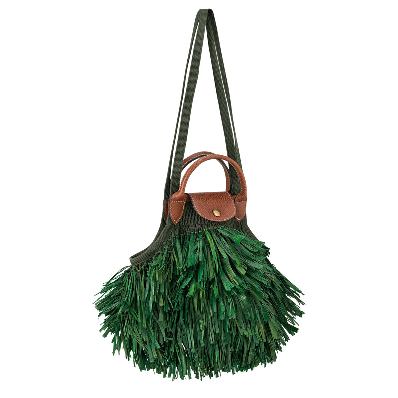 Bolsas De Ombro Longchamp Le Pliage Filet L Mesh bag Feminino Caqui | LC-HRXW3845
